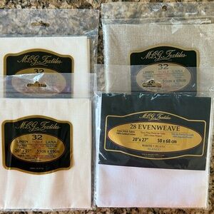 White Linen and Evenweave Fabric Set